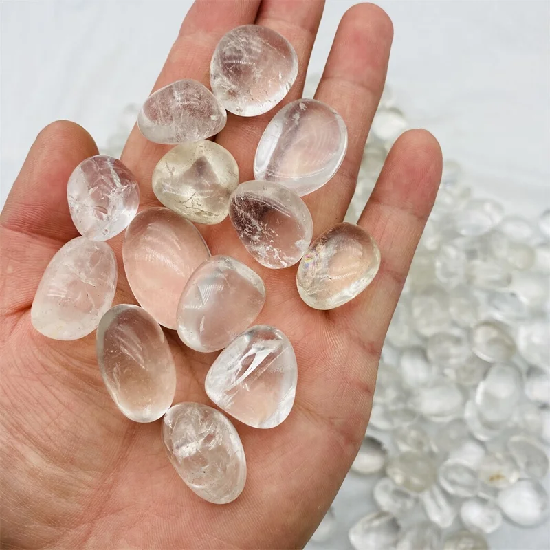 Wholesaler Natural Clear Quartz Gravel White Crystal Tumbled Stones