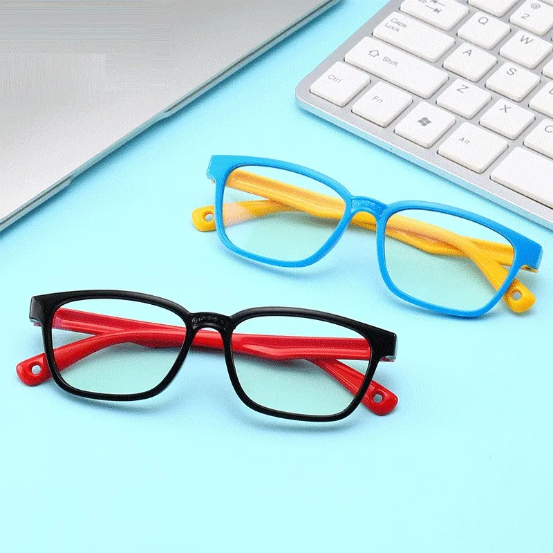 Vogue of new fund of 2022 children against the blue soft frame glasses lens silicone gender equality goggles