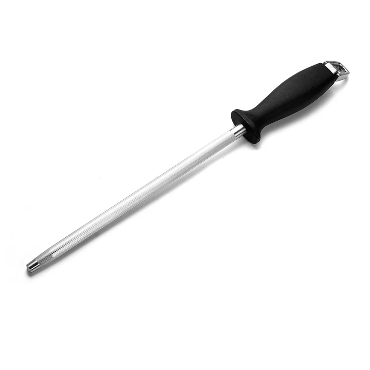 
8 inch knife sharpener rod professional Carbon Steel diamond sharpening rod Manual Sharpener Steel Bar For Kitchen Knife 