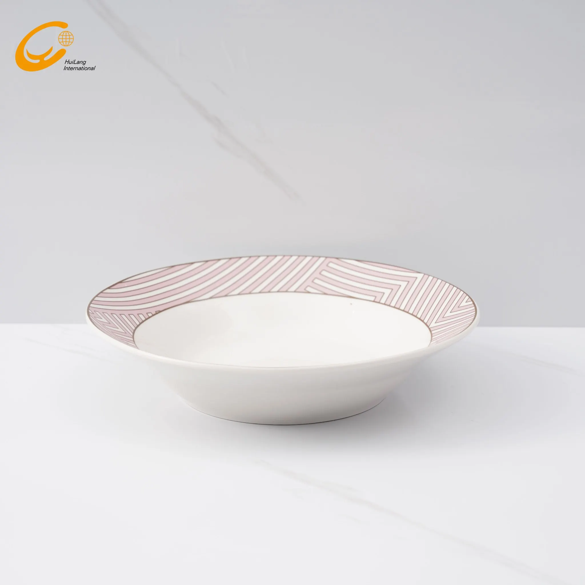 Huilang Ceramic Dinner Set Pastoral Pink Garden Style Porcelain Tableware Coffee cup Dishes Ceramic Dinner Set Kitchen Ceramic