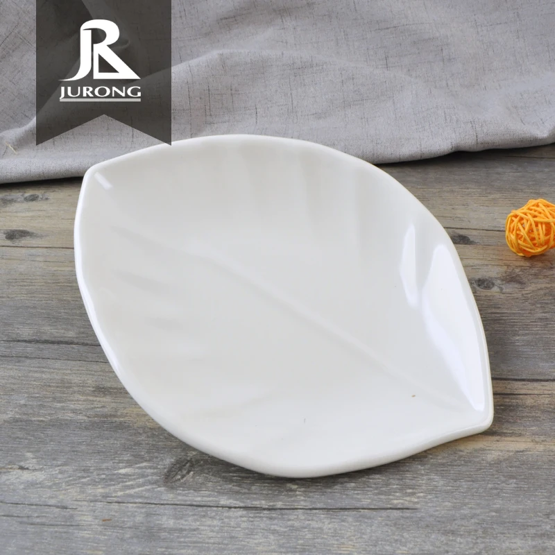 New product unique shape melamine banana leaf prints unbreakable 7 inch plastic plates