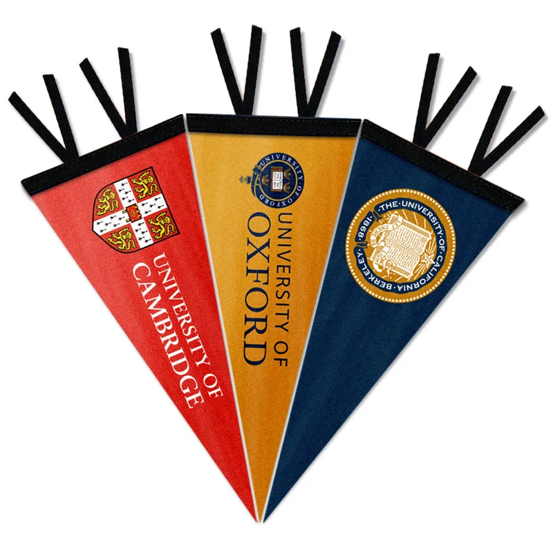 Promotional felt pennants as gift with customized printing logos
