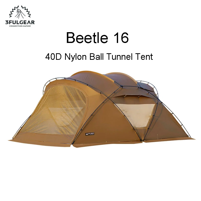 3F UL GEAR 2023 Beetle Tent Outdoor Camping 40D Nylon Spherical Tent Breathable Large Space Tunnel Tent With Chimney Mouth