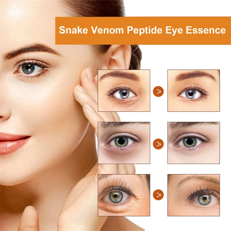 OUHOE 30ml snake venom peptide eye essence moisturizing brightening dark circles wrinkles fine lines eye bag removing serum