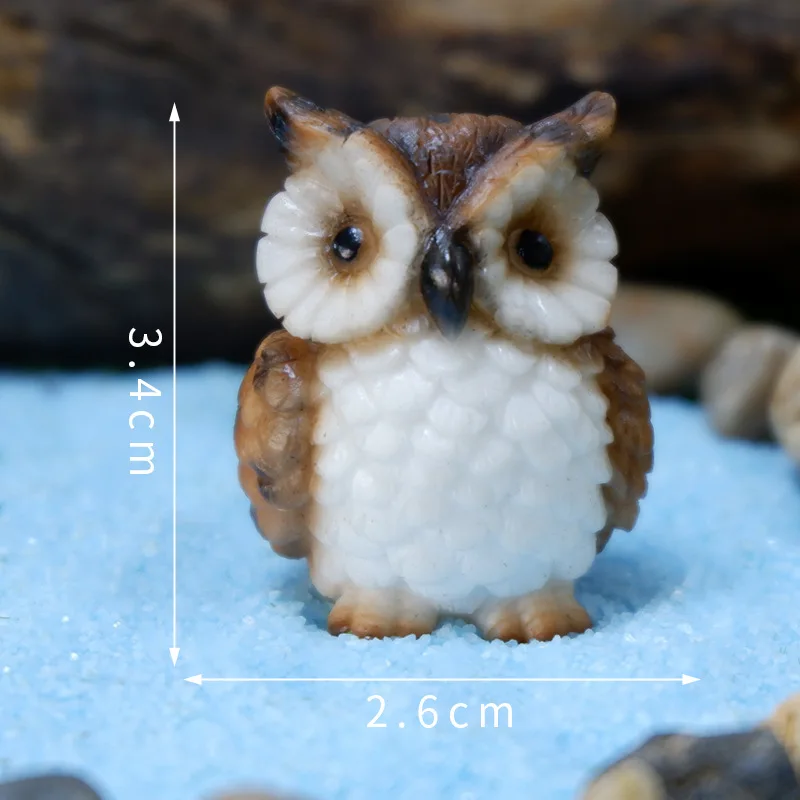 Owl Resin Ornaments with Bonsai Green Plants Creative Cross-Border Micro Landscape Decoration Home Nautical Style Gift Crafts