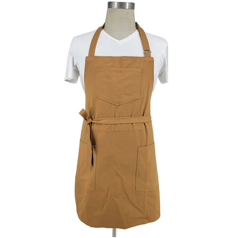 Custom print kitchen chef hairstylist green florist apron with pockets and logo