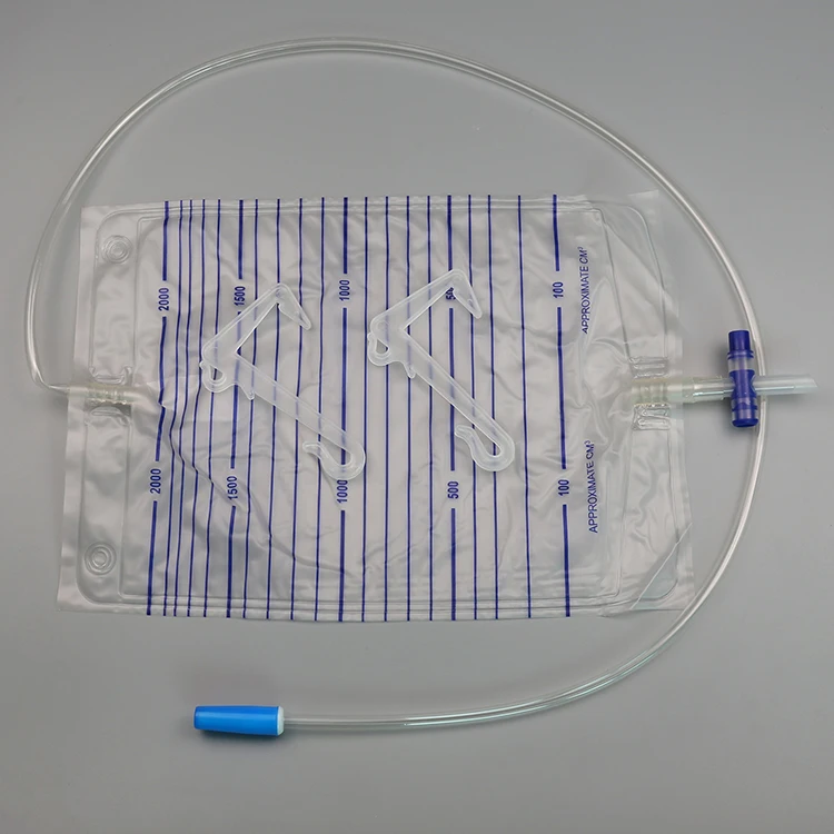 Disposable anti countercurrent drainage bag medical urine bag 2000ml