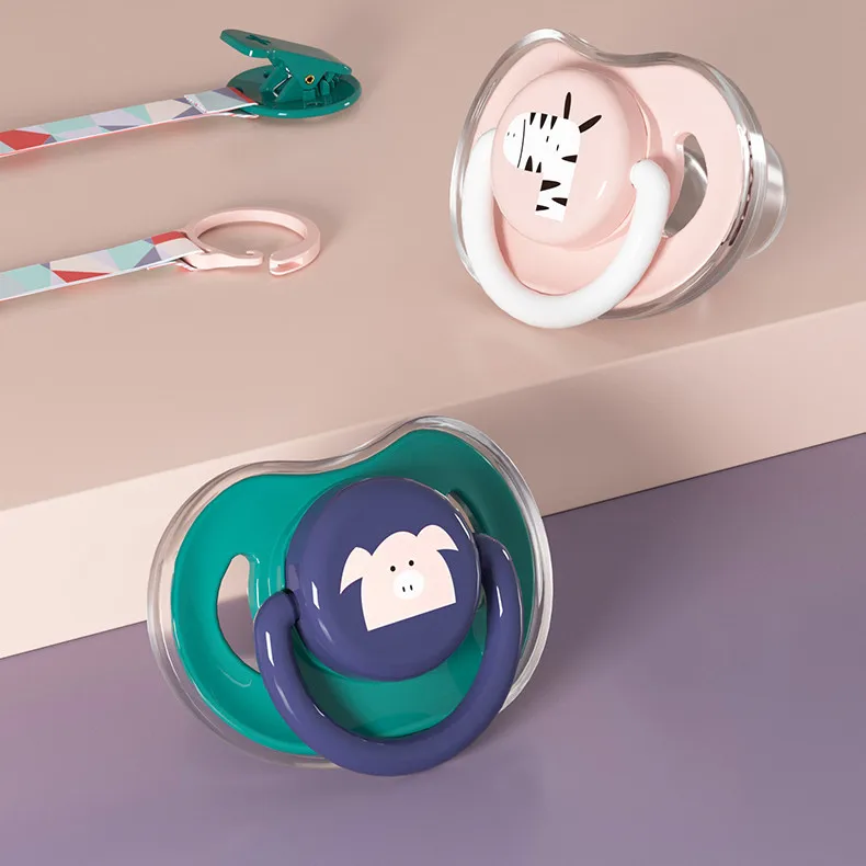 500 Moq Custom Silicone Pacifier Cartoon Design Super Soft Baby Pacifier