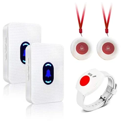 Устройство для домашнего пейджера Daytech LC01 3-2-01W, батарея для пейджера, система дистанционного пейджера для детской комнаты с 2 приемниками и 3 аварийными кнопками