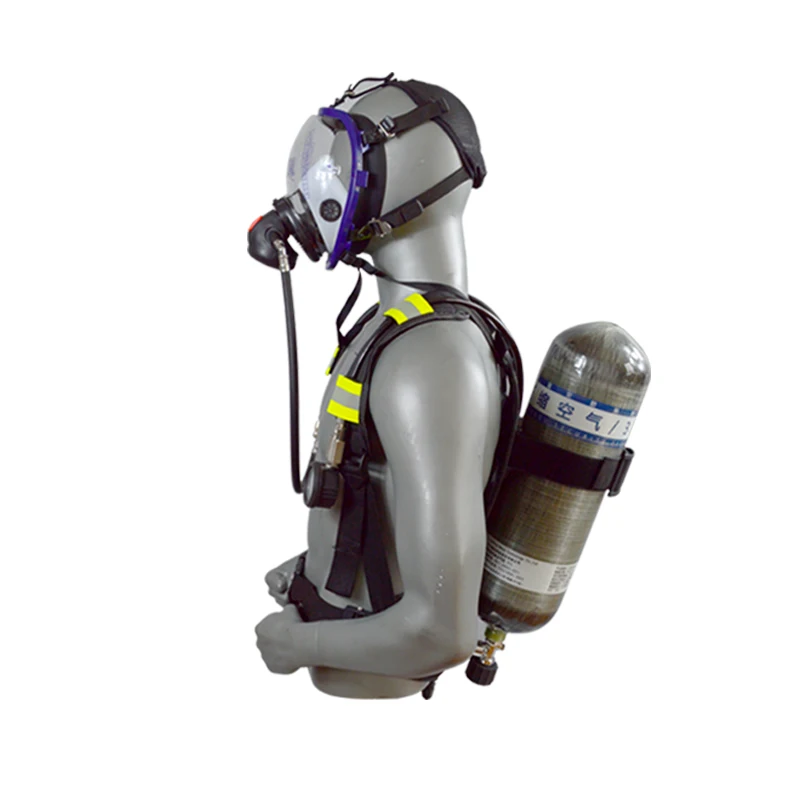 High Quality 6.8 L Gas Respirator Self-contained Breathing Apparatus with Full Face Gas Mask