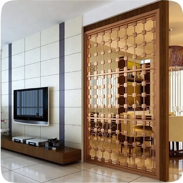 Damp proof Decorative Stainless Steel Home Room Divider Partition Metal Screen Panel