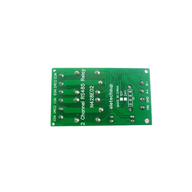 N428E02 12V DC 2ch RS485 Modbus RTU Relay Module UART Serial Port Switch PLC Digital Output Expansion Board