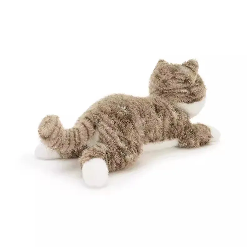 Customized cute high fidelity cat plush toys for children