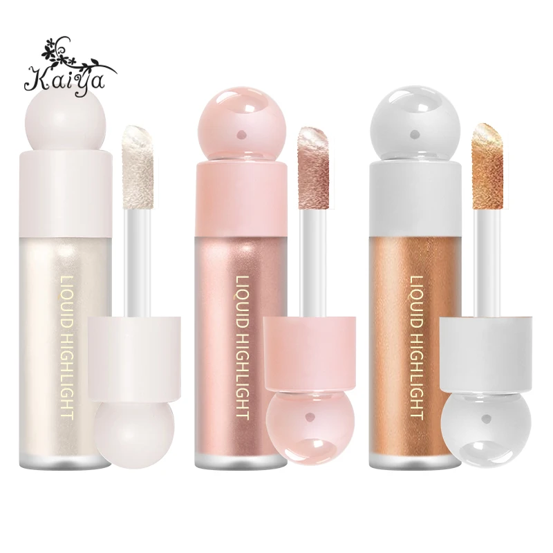 Wholesale Customized Shimmer Bronzer Natural Glow 3D Face Cosmetic Cream Glowing Highlighters Vegan Makeup Liquid Highlighter