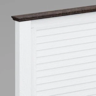 Queen Bed with Headboard Solid Wood Acacia Modern Luxury Style Furniture Duotone Packing Knock Down Made In Vietnam