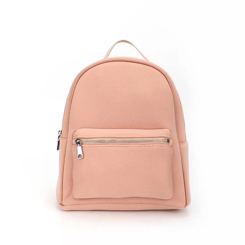 Fashion Waterproof Leisure Travel Lady Casual Young Designer Women Small Soft Backpacks Women Backpack Handbag Neoprene Female
