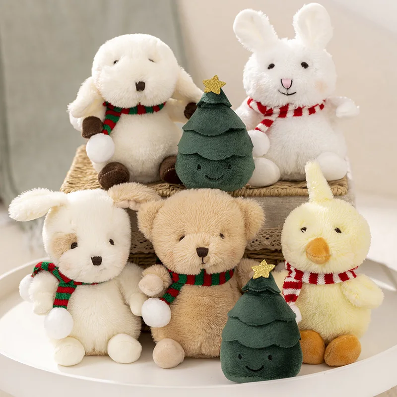 Rabbit Customize Soft Xmas Lovely Stuffed Plushie Toys for Kids Mini Christmas Animal Plush Toy