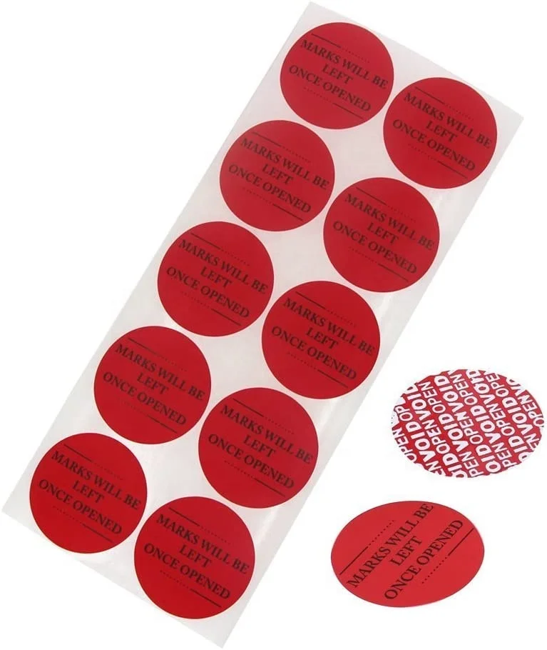 Дешевые по индивидуальному заказу для защиты от несанкционированного вскрытия гарантия открытое свободное пространство этикетка безопасность пустой стикер