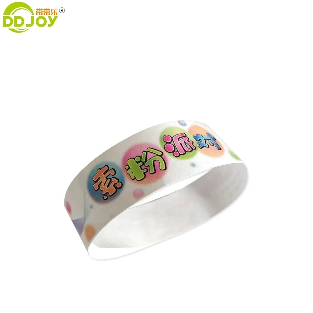
Hand Band Festival Wristband Paper Bracelet Event Wristbands Tyvek Paper Event & Party Supplies Chinese New Year OEM Customized 