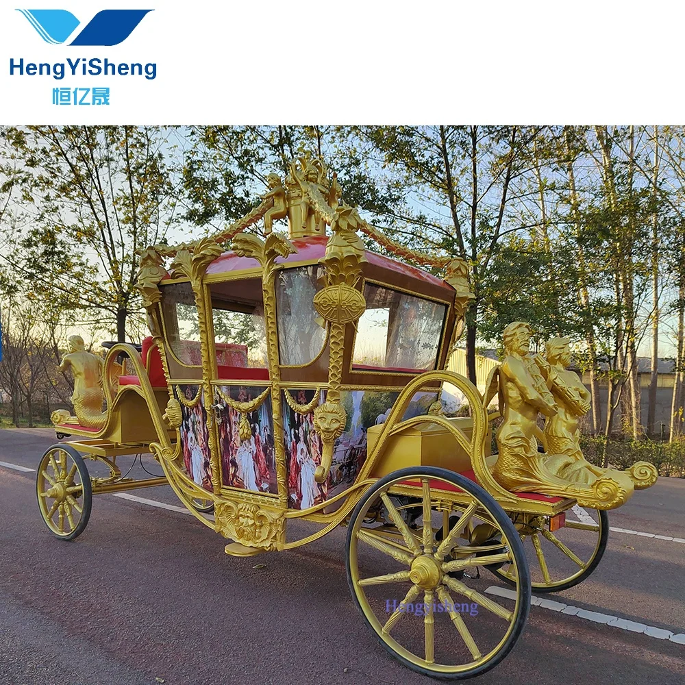 Whosale Royal Horse Cart Special Tation Gharry Horse  Drawn Carriage  Electric Horse Carriage Carts Cab Manufacturer