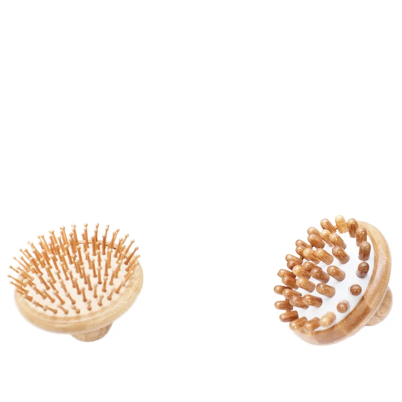 China hot selling product bamboo material natural massage comb mushroom style massage comb non missing teeth