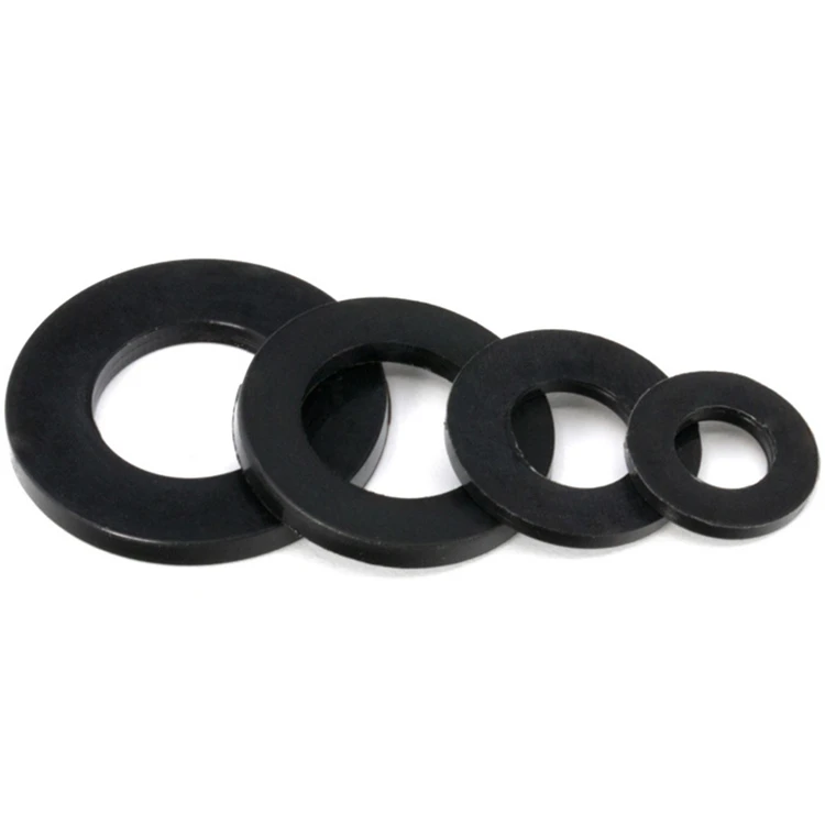 M1.6 M2 M2.5 M3 M4 M5 M6 M8 M10 M12 M14 M16 M18 Spacer Black Rubber Flat Washers
