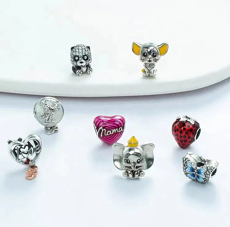 Factory Wholesale S925 Sterling Silver fit S925 Beaded S925 charm silver ale Bracelet Pendant For Women Gift For Charm Bracelet