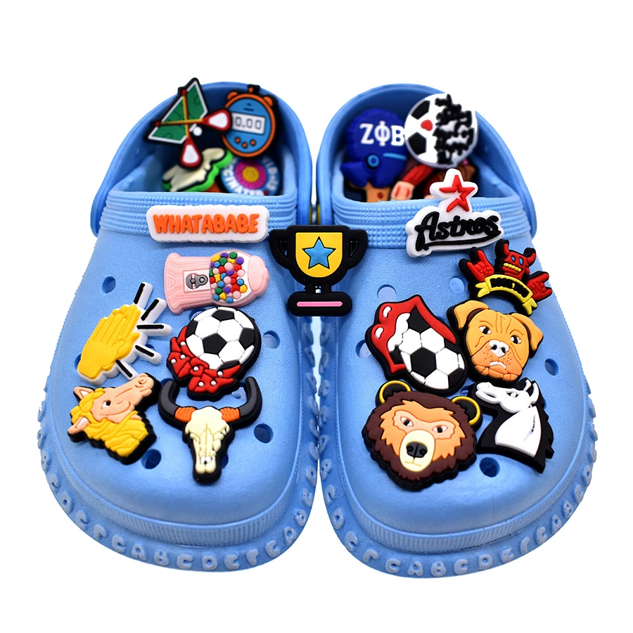 Personal custom logo PVC Mexican random bulk metal chick fil a shoe accessories designer tv shows shoe charms crocs