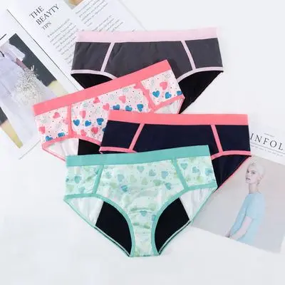 XXS/XS/S Хлопковые женские менструальные трусики для особого дня, хлопковые непромокаемые трусики для девочек-подростков