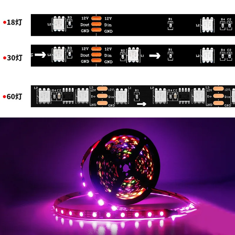 Good quality ws2811 ws2812b led digital strip addressable pixel rgb led spi controller