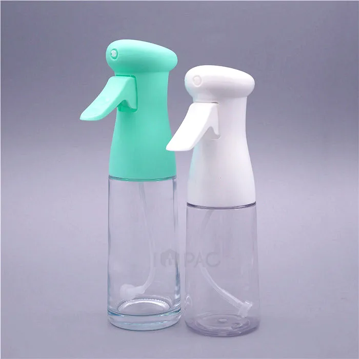 Frosted pump glass olive oil sprayer for cooking container 200ml bottle