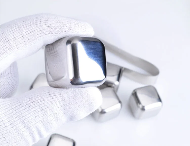 Bar Accessories Food Grade Reusable Whiskey Cold Stones Stainless Steel Ice Cube Whisky For Drinking