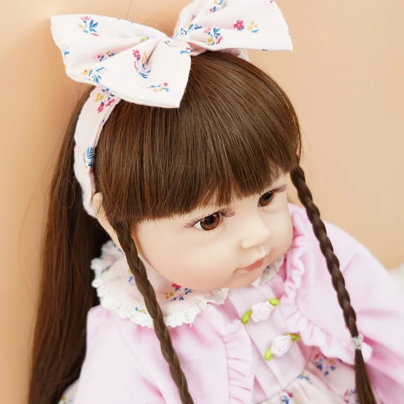 Sweet Adorable Face 24 Inch Real Baby Dolls Bebe Reborn Doll Bebes de Silicona Toy for Nurturing Play