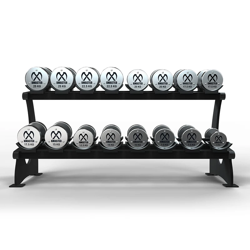 GYM  Chrome  Steel Dummbell with Fixed Handle