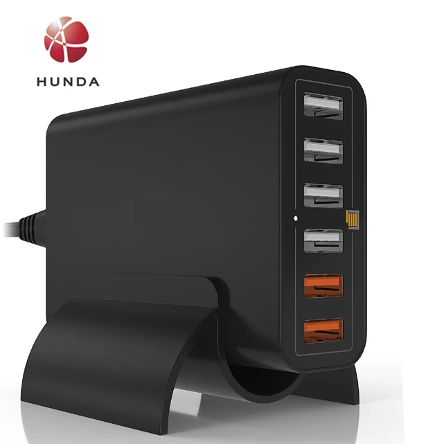  Оптовая продажа универсальное автомобильное зарядное устройство с Мульти usb адаптер для телефонов и планшетов портативный 6 порт QC3.0 60 Вт телефон зарядного устройства