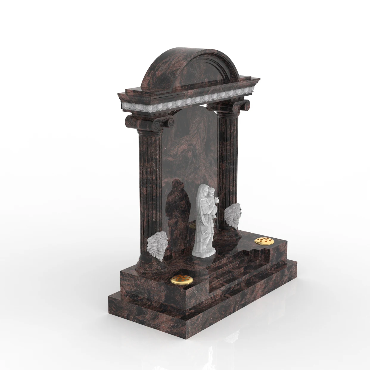 Free Samples Mother Holding Her Child Monument Granite Pillar Tombstone Suppliers