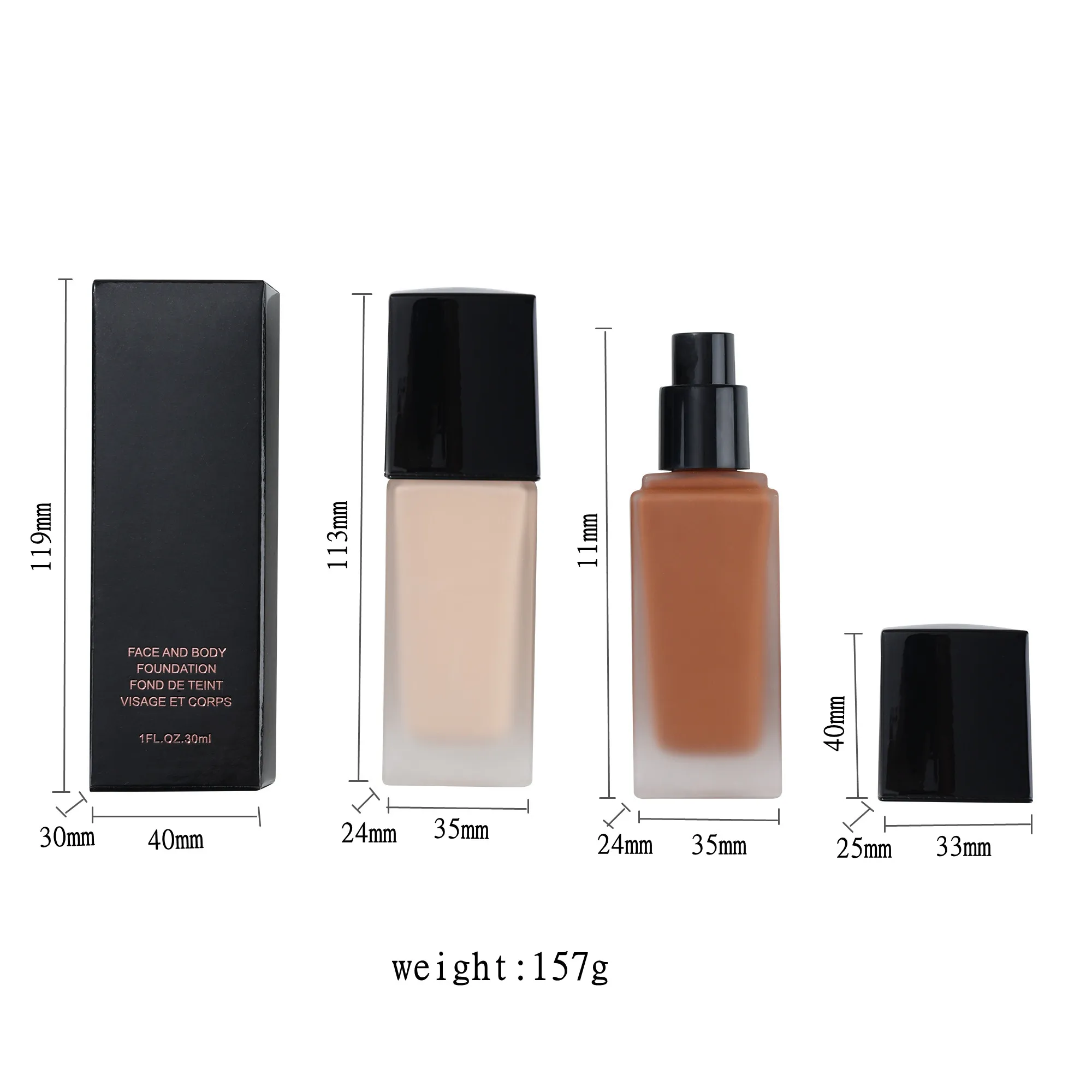 New Arrival Makeup Face&Body Foundation Order 50pcs get 50pcs free private label liquid foundation free sample