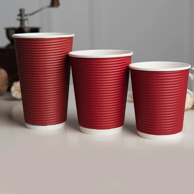Wholesale corrugated coffee customized insulation paper cup