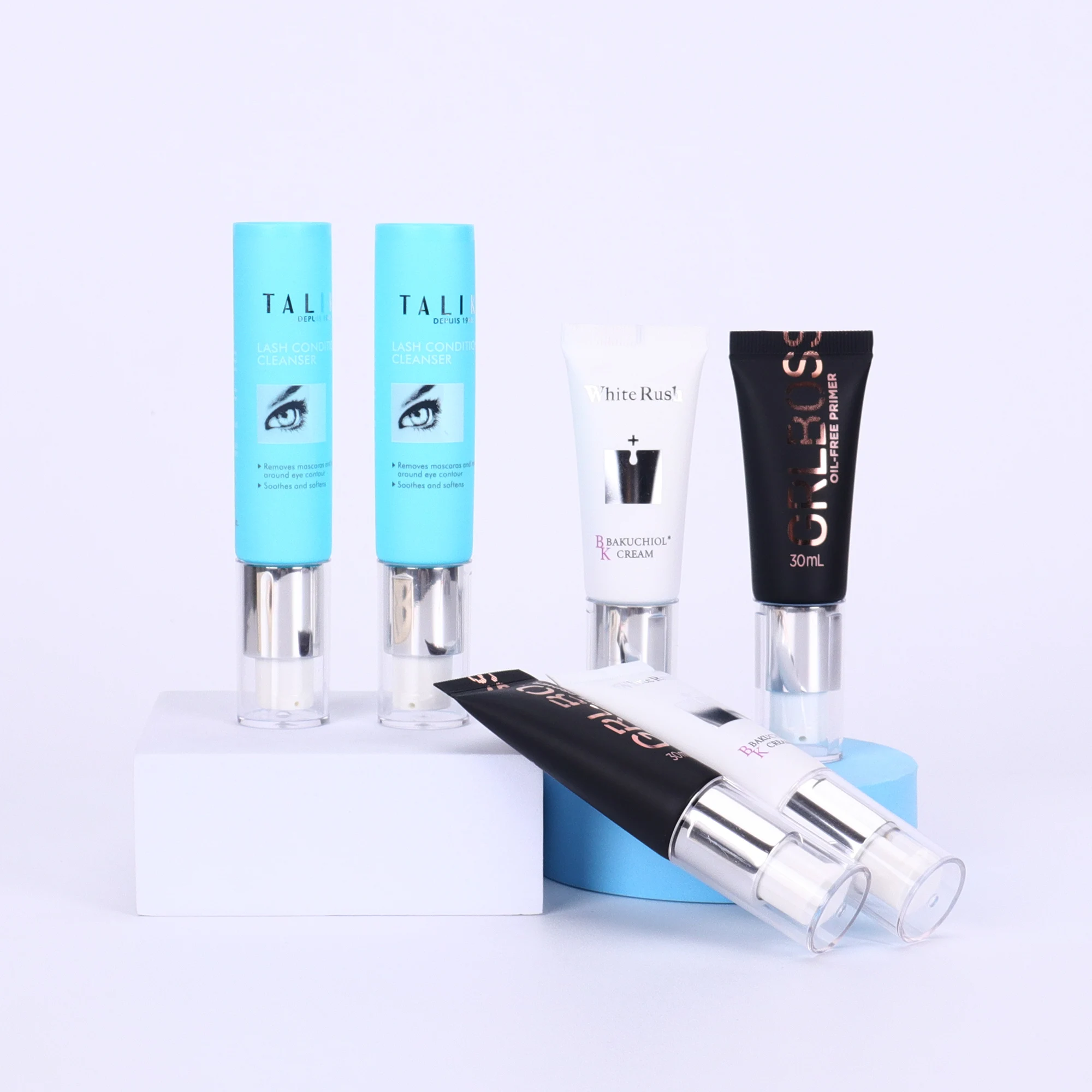 20ml 30ml 50ml 25mm Diameter White Matte Black Skincare Cosmetic Plastic Packaging Hot Stamping Tube For Eye Cream