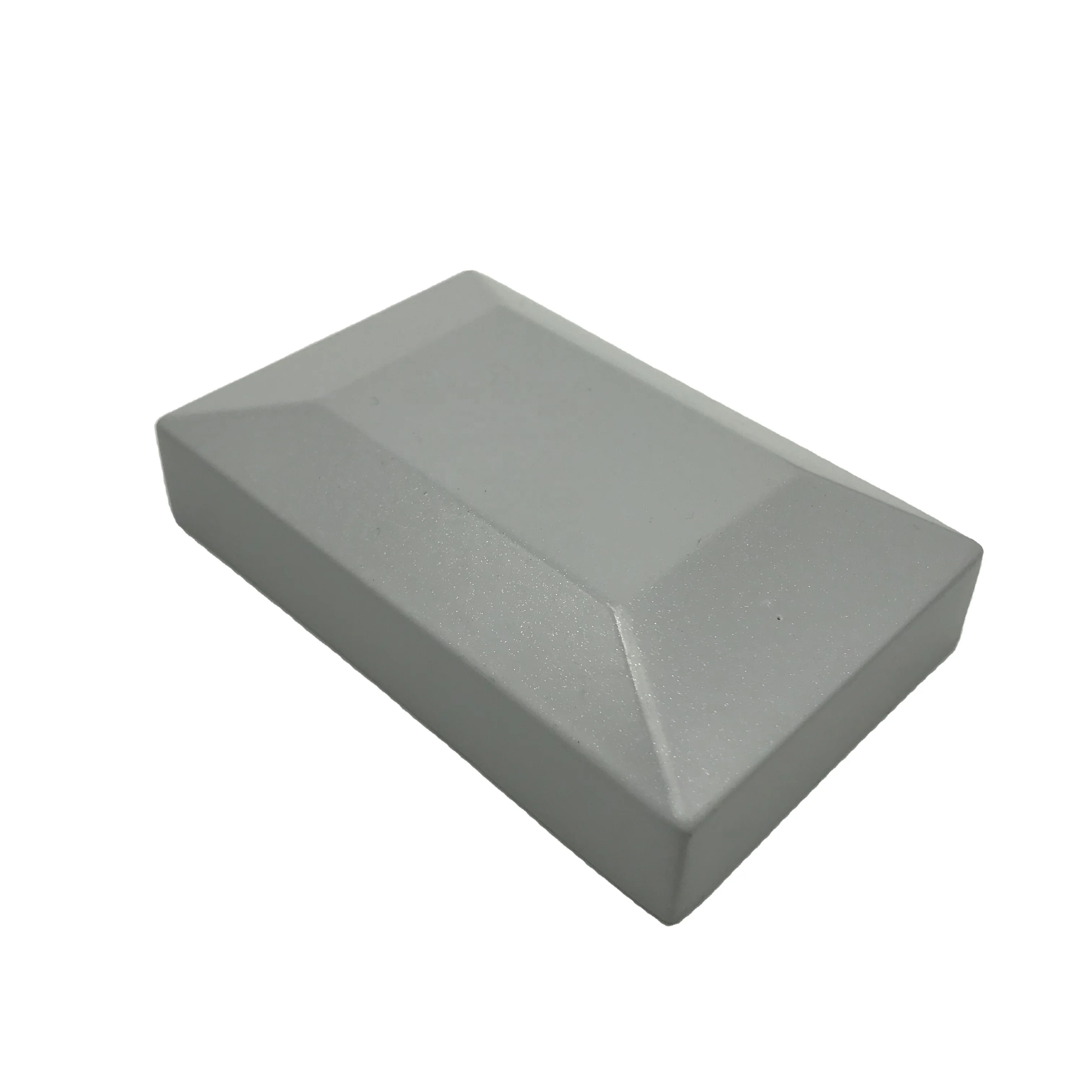 Celia light grey metal garden fence post top