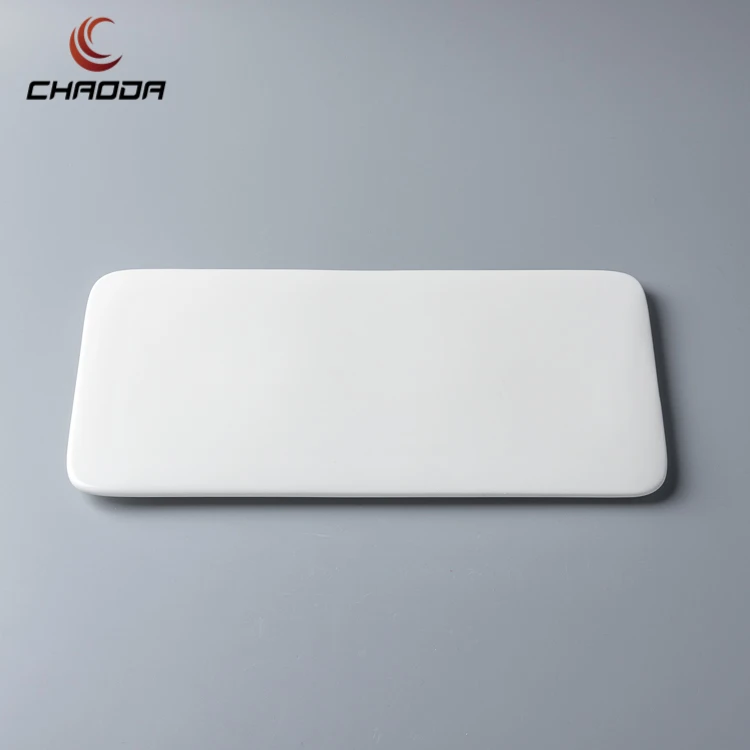 CHAODA Hot Sells Rectangle Ceramic Tray White Porcelain Sushi Dishes For Restaurant Ceramic Dishes & Plates
