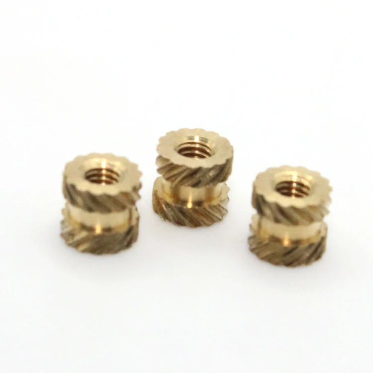 Factory Wholesale Custom Twill Knurled brass Nut M2 M3 M4 M5 M6 M8 M10 brass insert nuts for plastic
