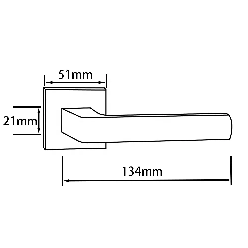 Square aluminum alloy Materia Door Handles,Fancy Door Handles,Factory Supply Simple Design Door Handles