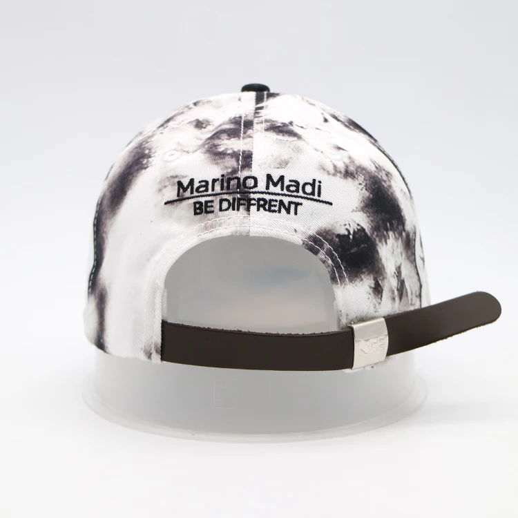 2022 New Design Tie Dye Gradient Ramp Baseball Cap Korean Street Fashion Color Cap With Leather Strap