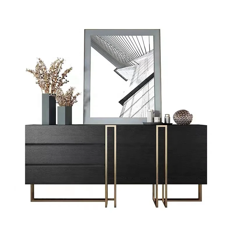 Luxury Modern Dining Living Room Furniture Design Hot Sale Sideboard Cabinet Buffet Table CT020