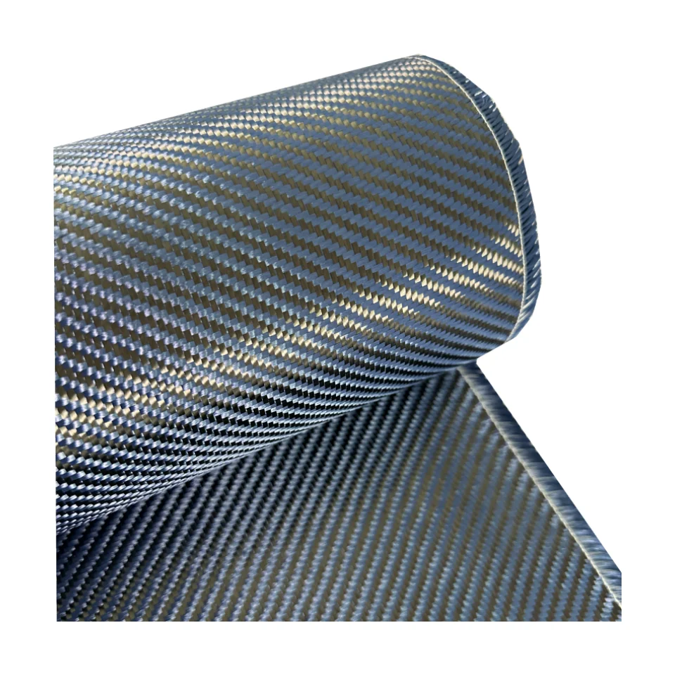 Good Quality Blue Carbon Mixed Fabric Leather Cloth for Wallet