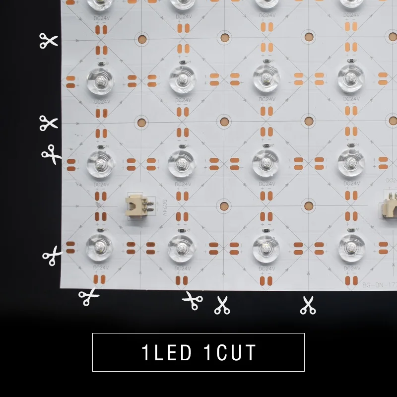 Customized Panel Flexible Backlight with 170 lens low voltage dimmable white Decorative Lighting 2835 Flexible LED Sheet