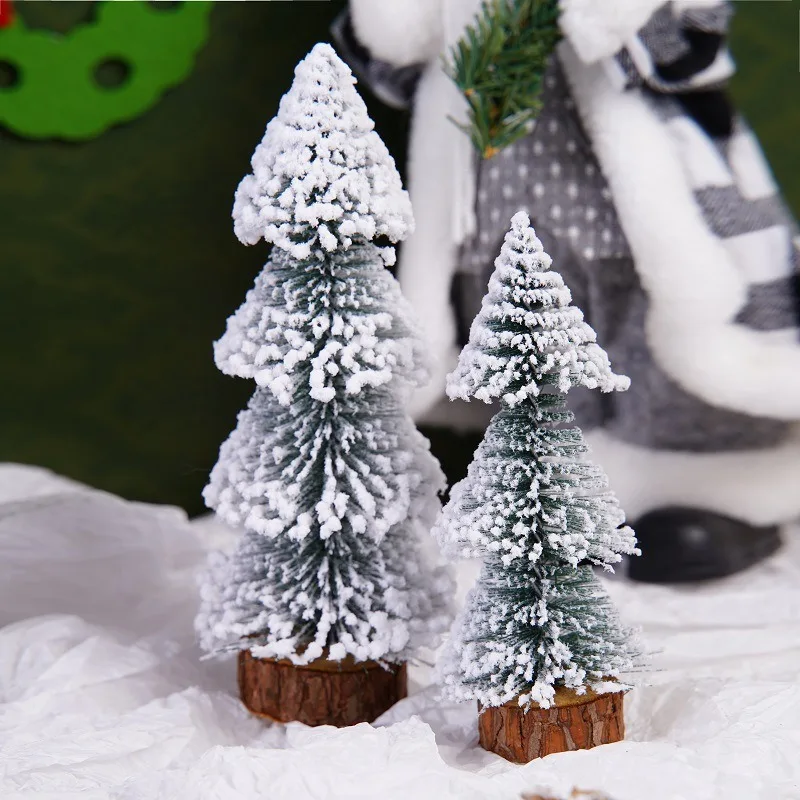 15-30cm Christmas Decoration Xmas Tree Small Cedar Pine for Home Room Decor Party New Year 2024 Navidad Ornaments Accessories