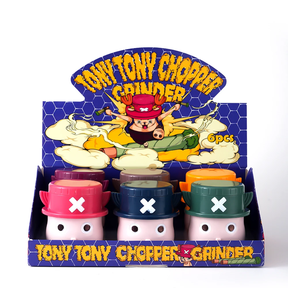 Wholesale Creative Design Plastic Grinder 4 Parts Cartoon Design Grinder Custom Logo Tobacco Grinder Machine