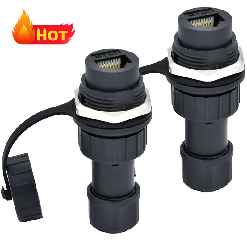 cat6a cat7 ftp rj45 toolless connector 14p sftp ip67 ip68 waterproof color ethernet adapter plug d series rj45 connector